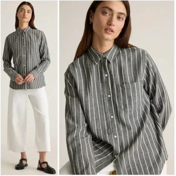 quince dress shirts Men's Organic Cotton Stretch Poplin Dress Shirt